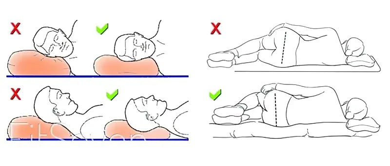 Сон на боці і на спині — вибір правильної подушки